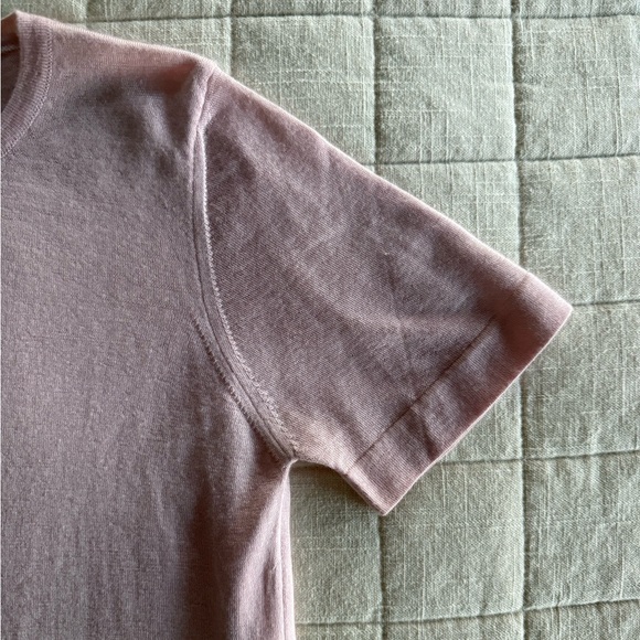 Malo Light Pink Short Sleeve Sweater • Size M - Picture 3 of 5
